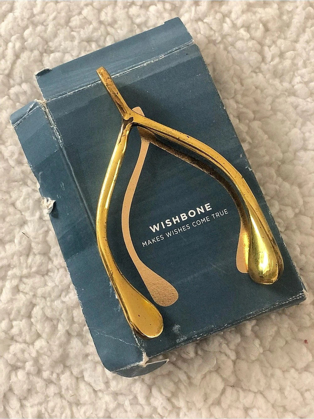 West Elm Wishbone Gold-Tone Metal Thanksgiving Decor Tchotchkes